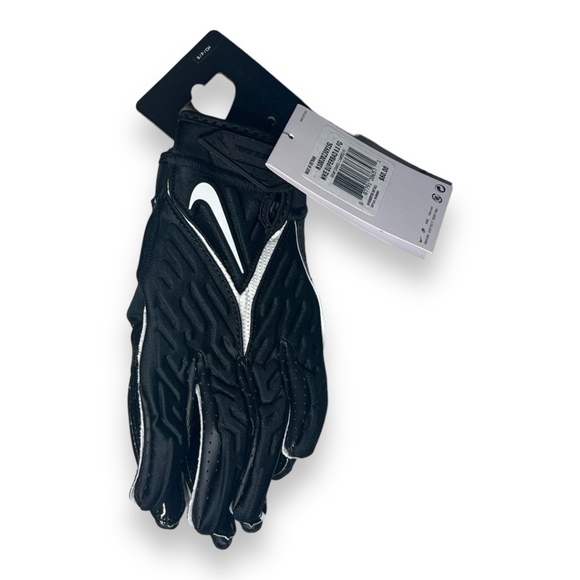 Nike Superbad 6.0 Alpha Football Gloves Black White Size S - Picture 2 of 6